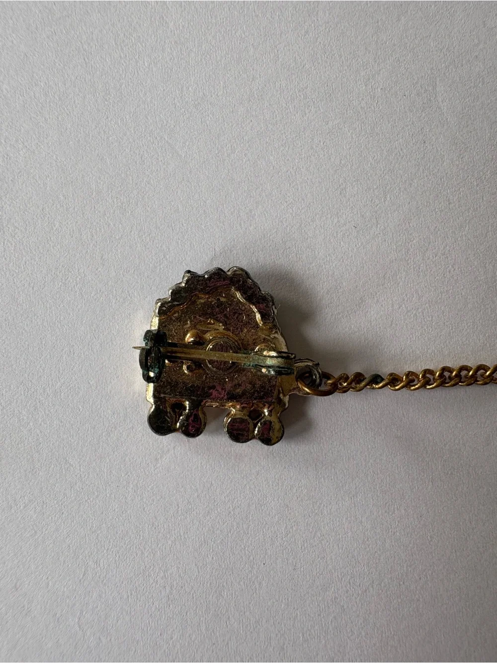 Vintage Gold Tone Steam Locomotive Train Wagon Collectible Brooch Lapel‎ Pin